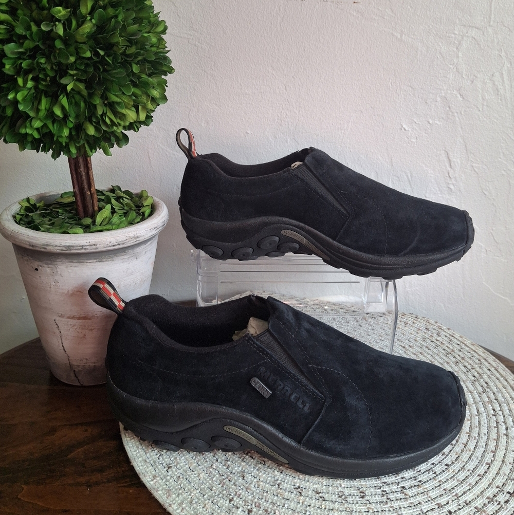 Women's Merrell Black Suede Jungle Moc Size 11.